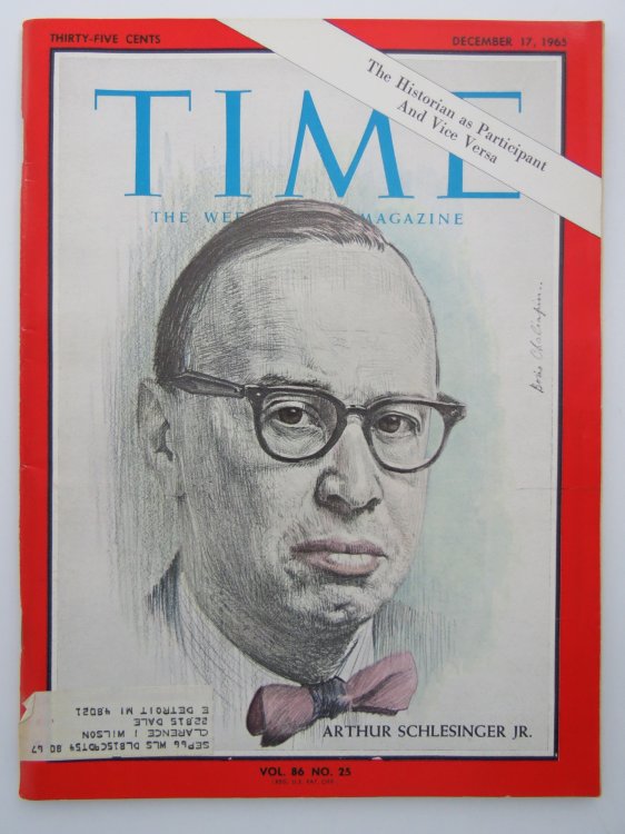 TIME MAGAZINE DECEMBER 17, 1965 (ARTHUR SCHLESINGER JR.)