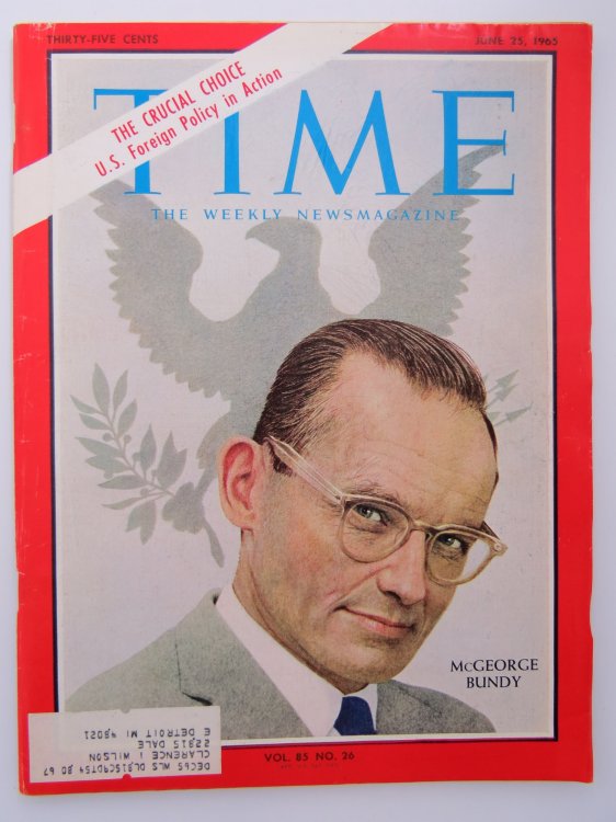 TIME MAGAZINE JUNE 25, 1965 (MCGEORGE BUNDY)