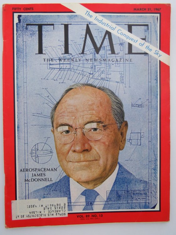 TIME MAGAZINE MARCH 31, 1967 (AEROSPACEMAN JAMES MCDONNELL)