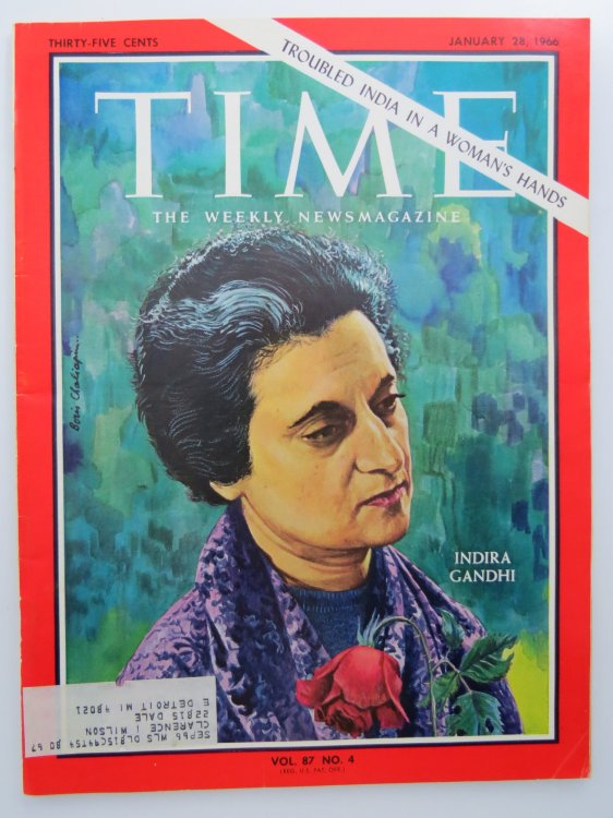 TIME MAGAZINE JANUARY 28, 1966 (INDIRA GANDHI)