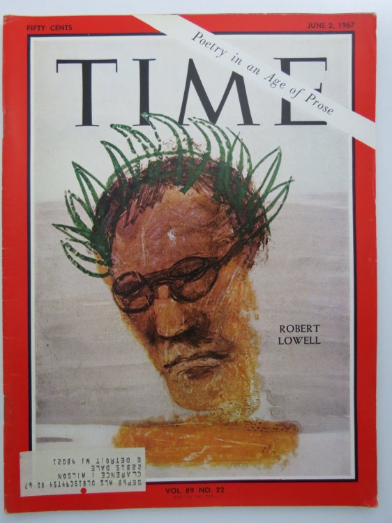TIME MAGAZINE, JUNE 2, 1967 (ROBERT LOWELL, POETRY IN AN AGE OF PROSE)