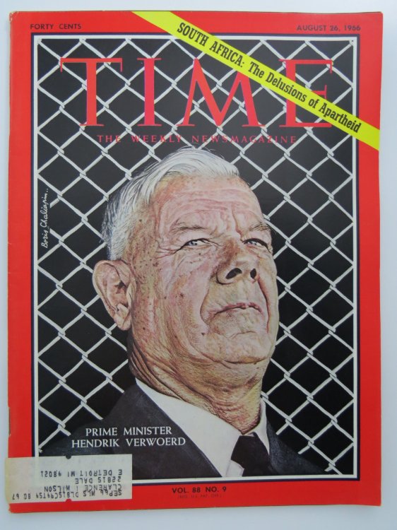 TIME AUGUST 26, 1966 (PRIME MINISTER HENDRIK VERWOERD)