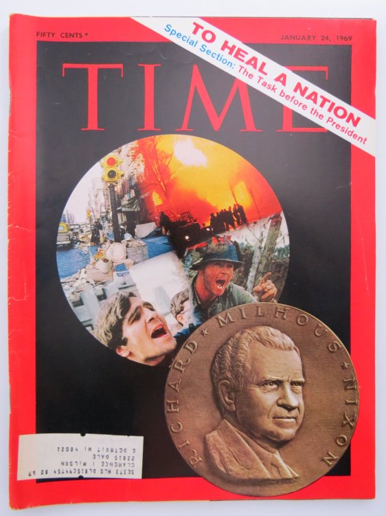 TIME MAGAZINE JANUARY 24, 1969 (TO HEAL A NATION SPECIAL SECTION)