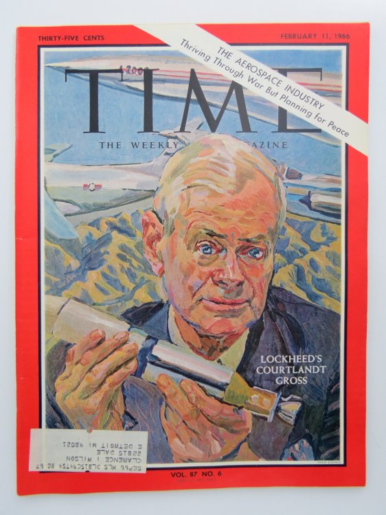TIME MAGAZINE FEBRUARY 11, 1966 (LOCKHEED'S COURTLANDT GROSS)