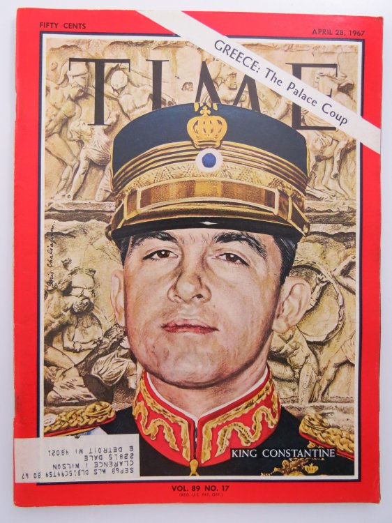 TIME MAGAZINE APRIL 28, 1967 (KING CONSTANTINE) ; KING CONSTANTINE