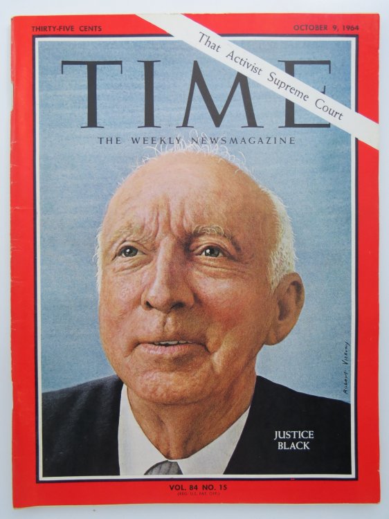TIME MAGAZINE OCTOBER 9, 1964 (JUSTICE BLACK)