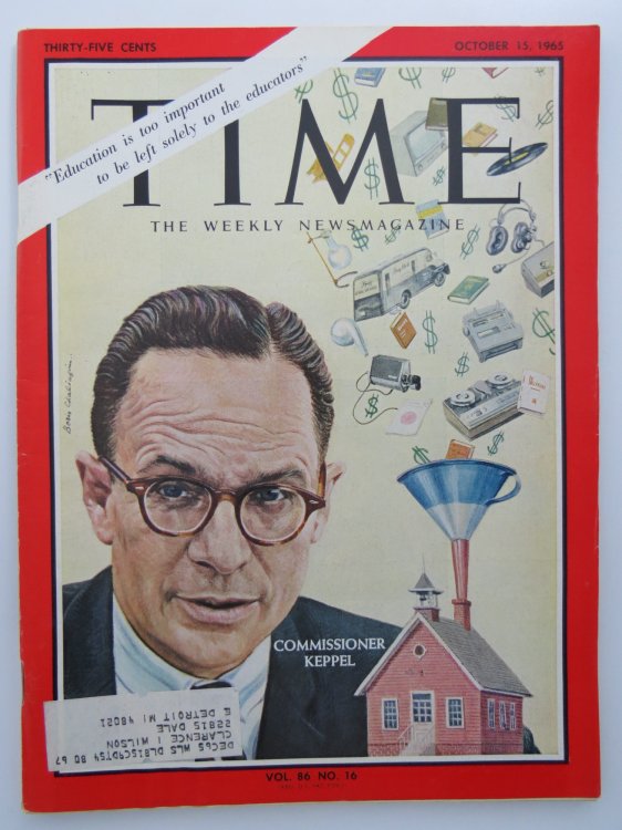 TIME MAGAZINE OCTOBER 15, 1965 (COMMISSIONER KEPPEL)