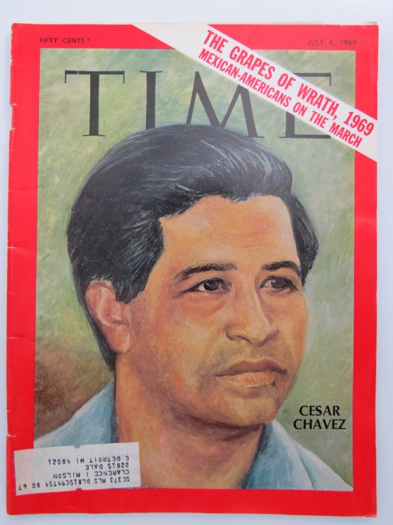 TIME MAGAZINE, JULY 4, 1969 (THE GRAPES OF WRATH, CESAR CHAVEZ)