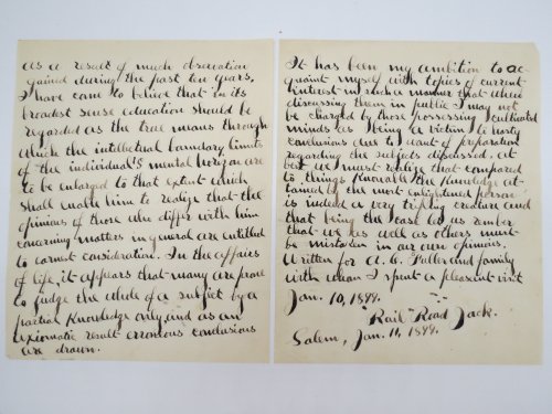 TWO PAGE HANDWRITTEN AND SIGNED LETTER BY HARRY 