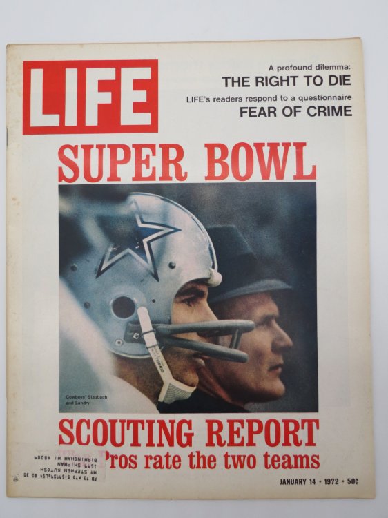 LIFE MAGAZINE, JANUARY 14, 1972 (SUPER BOWL; SCOUTING REPORT; THE RIGHT TO DIE)