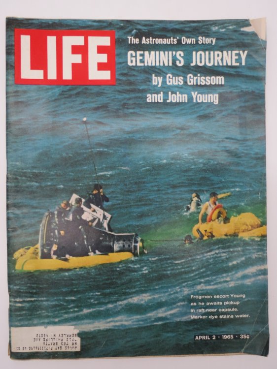 LIFE MAGAZINE - APRIL 2, 1965 (THE ASTRONAUTS' OWN STORY: GEMINI'S JOURNEY)