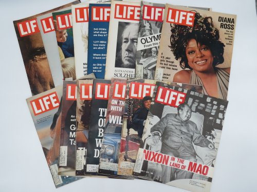 LOT OF 15 LIFE MAGAZINES FROM 1972 january 21; march 3; may 26;june 23; july 7;august 4, 18;september 15;october 13, 27; November 3, 10, 17;December 1, 8;