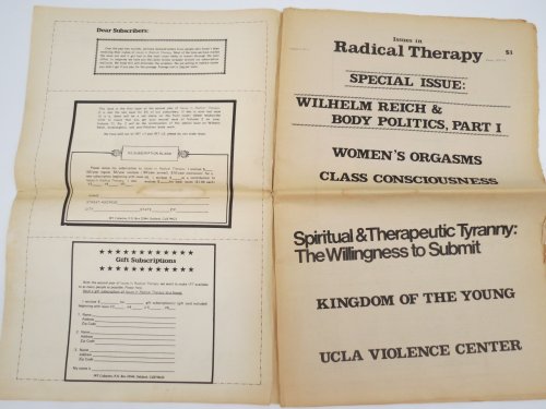 ISSUES IN RADICAL THERAPY, WINTER 1973-74, VOLUME 2, NO. 1