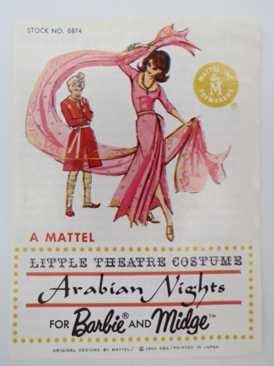 ORIGINAL 1963 BOOKLET FOR LITTLE THEATRE COSTUME ARABIAN NIGHTS FOR KEN