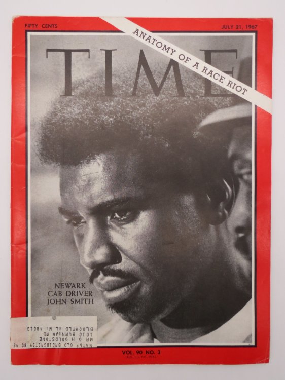 TIME MAGAZINE JULY 21, 1967 (NEWARK CAB DRIVER JOHN SMITH, ANATOMY OF A RACE RIOT)