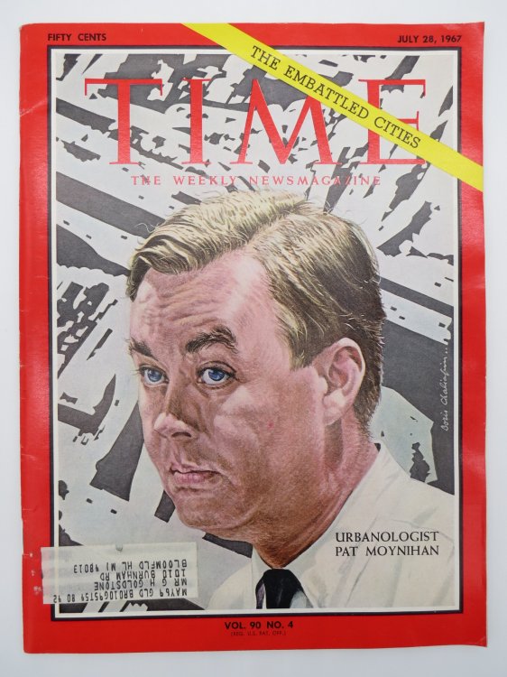 TIME MAGAZINE, JULY 28, 1967 (PATRICK MOYNIHAN COVER ILLUSTRATION)