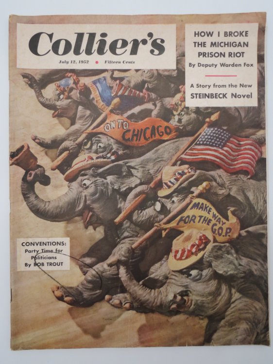COLLIER'S MAGAZINE JULY 12, 1952 (JOHN STEINBECK STORY; MICHIGAN PRISON RIOT)