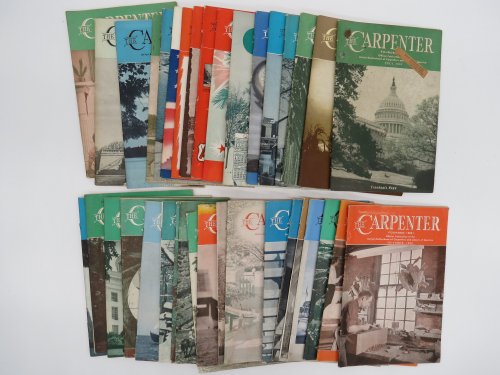 THE CARPENTER MAGAZINE (37 ISSUES FROM 1954 TO 1960) Official Publication of the United Brotherhood of Carpenters and Joiners of America