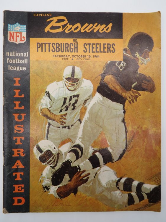 NFL CLEVELAND BROWNS VS PITTSBURGH STEELERS PROGRAM, OCTOBER 10, 1964