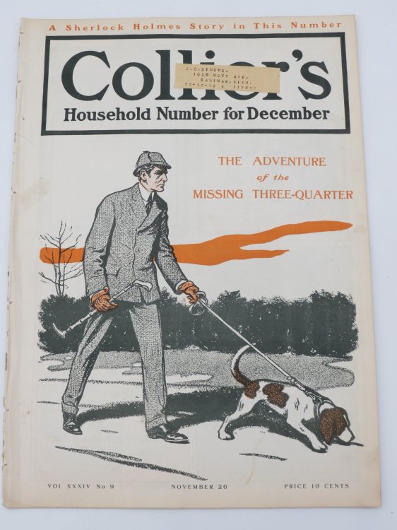 COLLIER'S WEEKLY MAGAZINE - NOVEMBER 26, 1904 (RETURN OF SHERLOCK HOLMES; JESSIE WILLCOX SMITH)