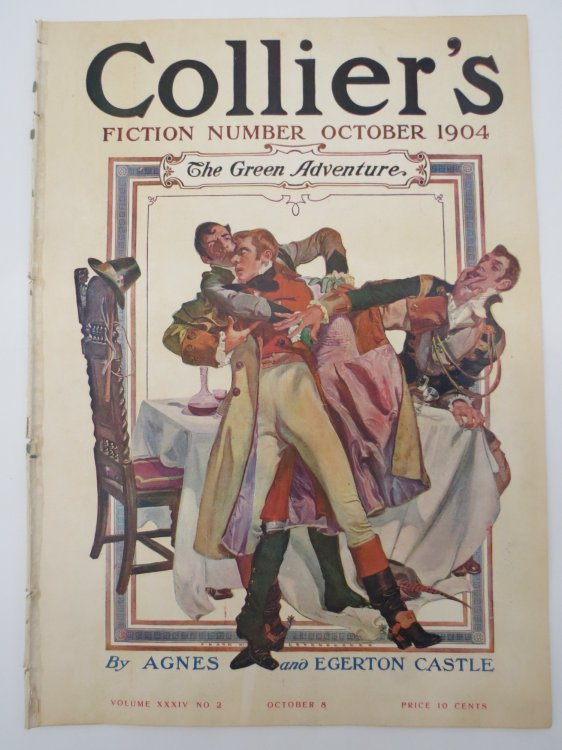COLLIER'S WEEKLY MAGAZINE - OCTOBER 8, 1904 (FRANK LEYENDECKER COVER; FREDERIC REMINGTON CENTERFOLD PONY TRACKS BUFFALO TRAILS)