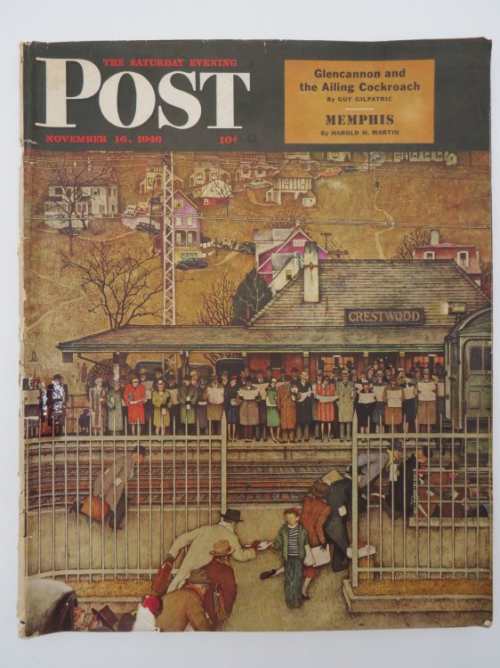 THE SATURDAY EVENING POST MAGAZINE, NOVEMBER 16, 1946 (NORMAN ROCKWELL COMMUTING COVER)