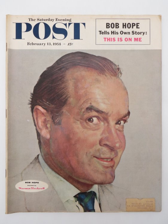 THE SATURDAY EVENING POST MAGAZINE, FEBRUARY 13, 1954 (NORMAN ROCKWELL COVER OF BOB HOPE)