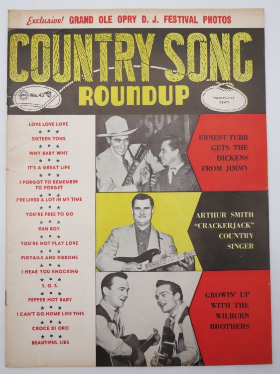 COUNTRY SONG ROUNDUP MAGAZINE, april 1956 ( JOHNNY CASH FEATURE SECRET TO MUSICAL SUCCESS)