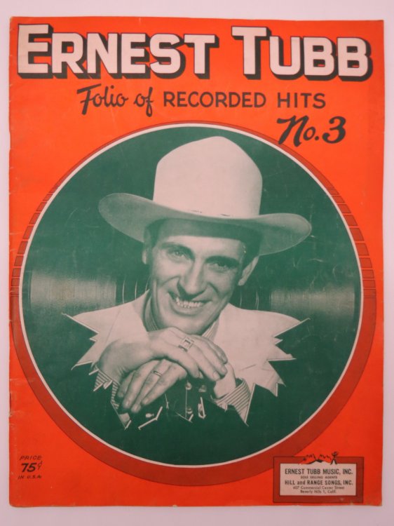 ERNEST TUBB Folio of Recorded Hits, No. 3