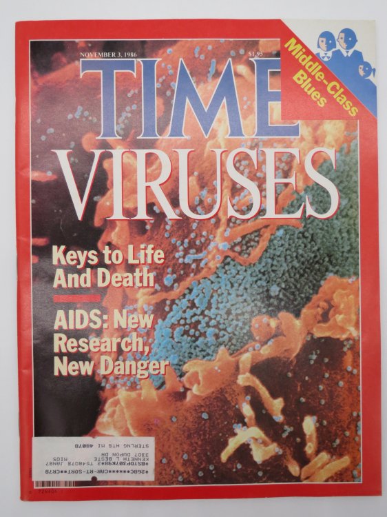 TIME MAGAZINE NOVEMBER 3, 1986 (VIRUSES KEYS TO LIFE AND DEATH; AIDS) New Research, New Danger
