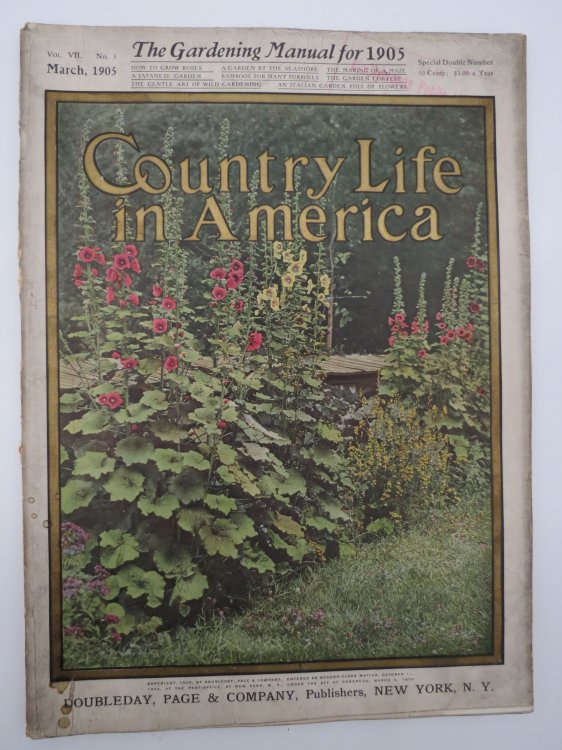 COUNTRY LIFE IN AMERICA MAGAZINE, MARCH 1905 (THE GARDENING MANUAL FOR 1905)