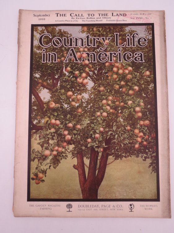 COUNTRY LIFE IN AMERICA MAGAZINE, SEPTEMBER 1910 (CALL TO THE LAND; VANISHING MASTIFF)