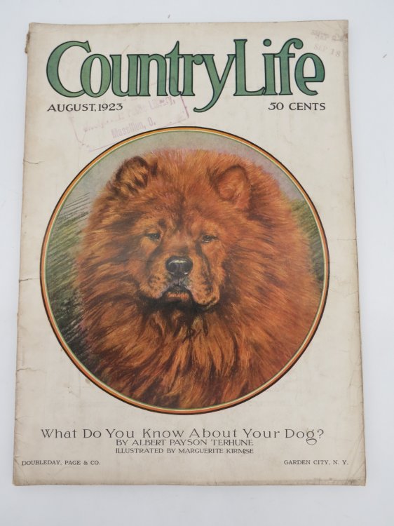 COUNTRY LIFE MAGAZINE, AUGUST 1923 (YOUR DOG BY ALBERT PAYSON TERHUNE, MARGUERITE KIRMSE)
