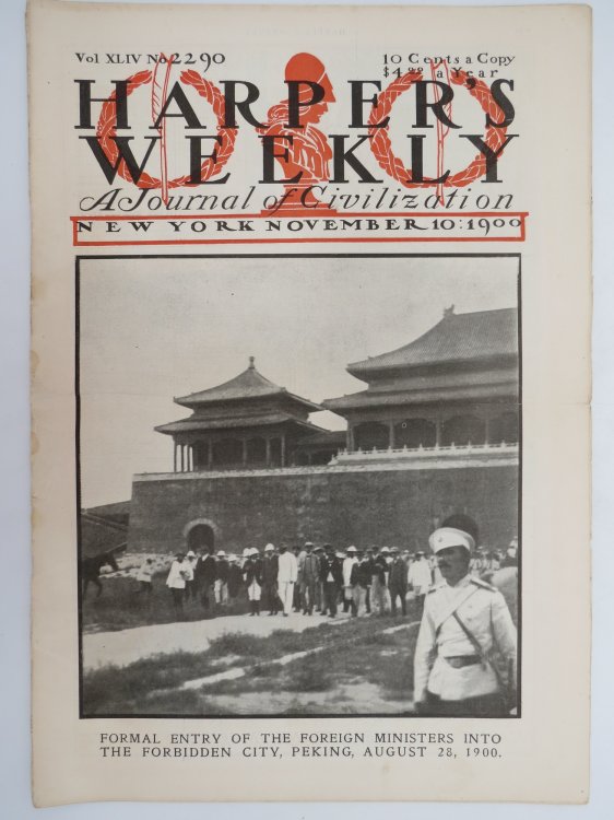 HARPER'S WEEKLY MAGAZINE, NOVEMBER 10, 1900 (PEKING - THE FORBIDDEN CITY)