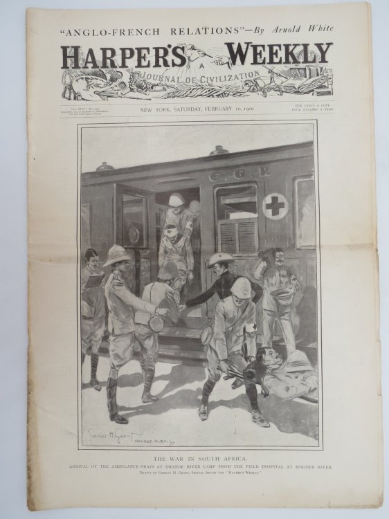 HARPER'S WEEKLY MAGAZINE, FEBRUARY 10, 1900 (FREDERIK REMINGTON ILLUSTRATION)