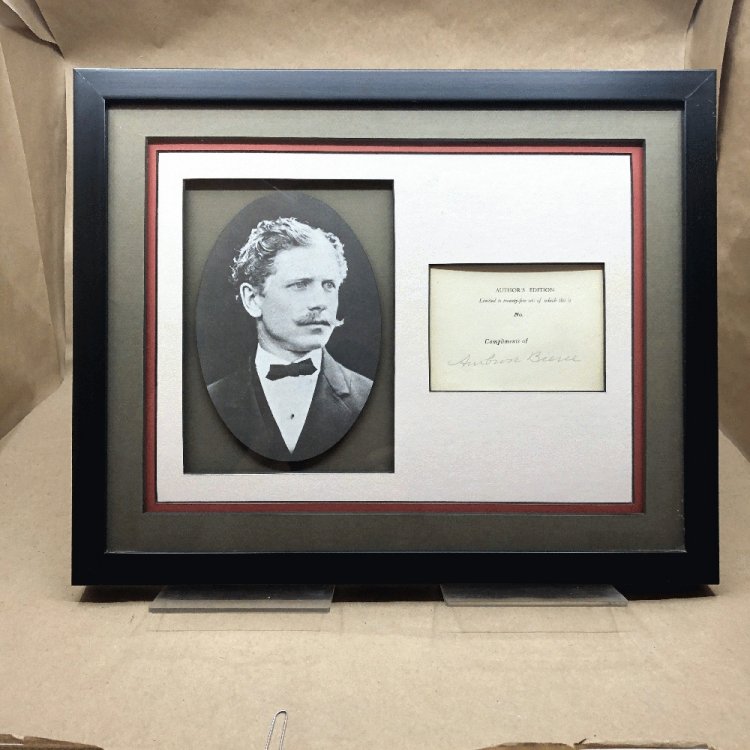 Ambrose Bierce Signature: Framed with Photo (Signed, Autograph with Picture)