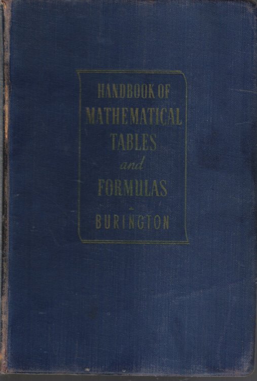 HANDBOOK OF MATHEMATICAL TABLES AND FORMULAS