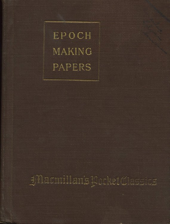 EPOCH-MAKING PAPERS IN UNITED STATES HISTORY.