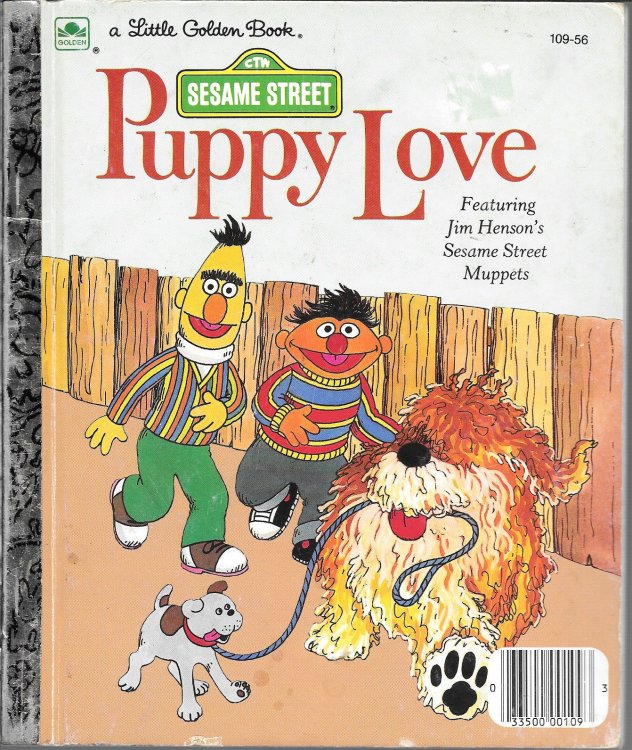 SESAME STREET: PUPPY LOVE A LITTLE GOLDEN BOOK #109-56.