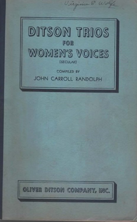 DITSON THREE-PART SONGS FOR FEMALE VOICES.