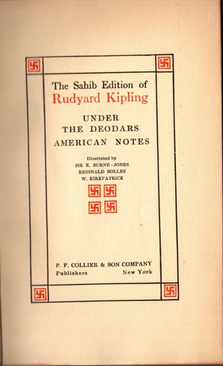 THE SAHIB EDITION OF RUDYARD KIPLING Under the Deodars / American Notes