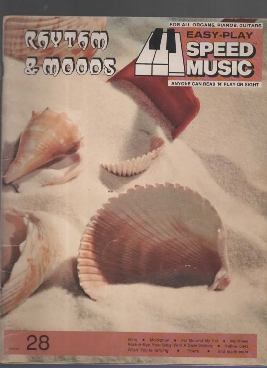 RHYTHM & MOODS-FOR ALL ORGANS, PAINOS, GUITARS Easy - Play Speed Music