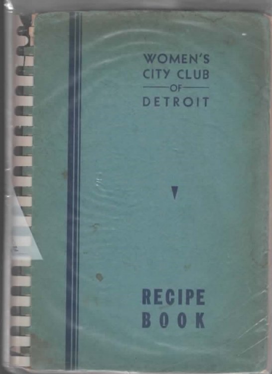 Women's City Club of Detroit Recipe Book