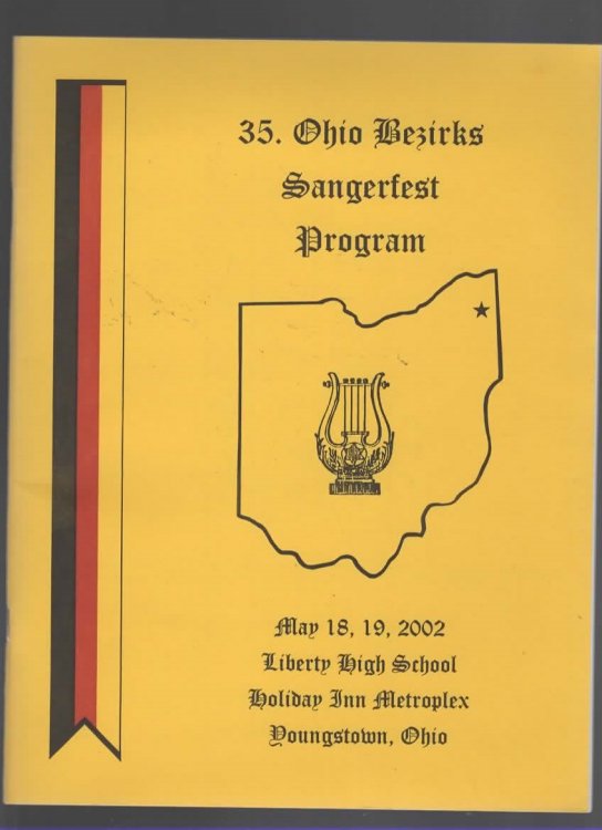 35. Central Ohio Bezirks Saengerfest, May 18, 19, 2002
