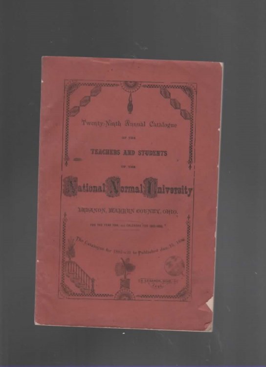 TWENTY-NINTH ANNUAL CATALOG OF THE TEACHERS AND STUDENTS OF NATIONAL NORMAL UNIVERSITY