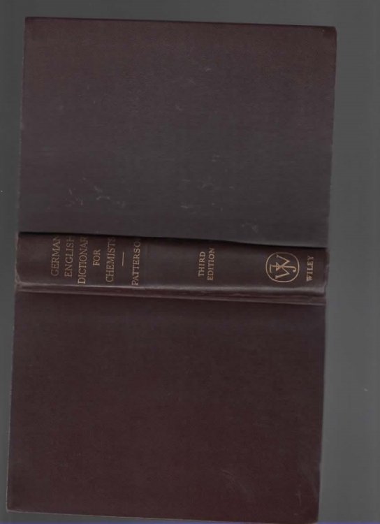 GERMAN-ENGLISH DICTIONARY FOR CHEMISTS