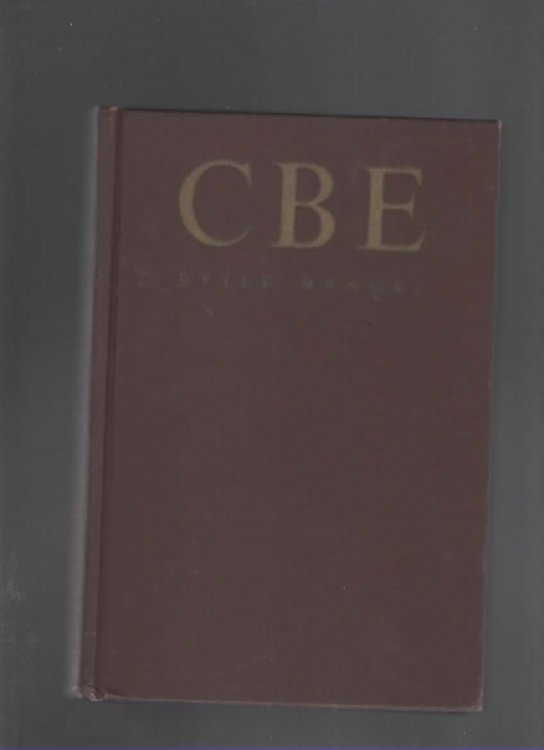 COUNCIL OF BIOLOGY EDITORS STYLE MANUAL