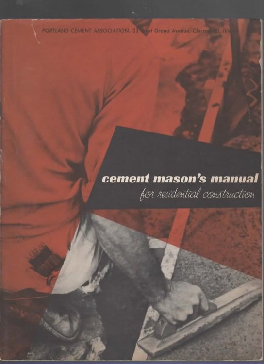 CEMENT MASON'S MANUAL For Residential Construction