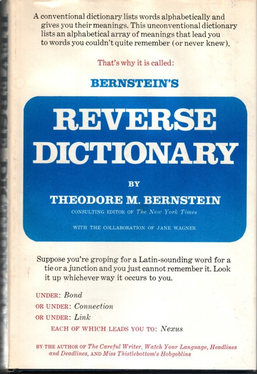 BERSTEIN'S REVERSE DICTIONARY