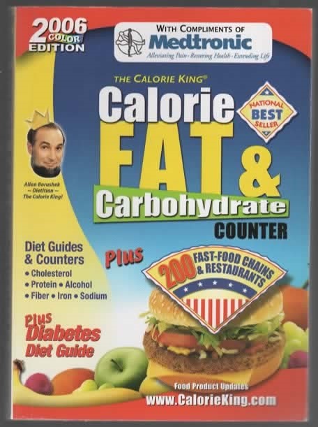 CALORIE, FAT & CARBOHYDRATE COUNTER